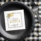 Metallic Gold Script met afstudeerkap Servet