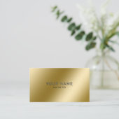 Metallic Gold Shiny Minimalistische Social Media P Visitekaartje (Staand voorkant)