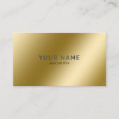 Metallic Gold Shiny Minimalistische Social Media P Visitekaartje (Voorkant)
