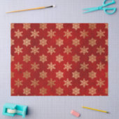 Metallic Gold Snowflakes op de rode lospagina Tissuepapier (Craft)