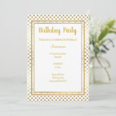 METALLIC GOLD SPOT LAYERED BIRTHDAY KAART (Staand voorkant)