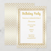 METALLIC GOLD SPOT LAYERED BIRTHDAY KAART (Voorkant / Achterkant)