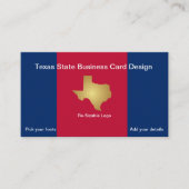 Metallic Gold State of Texas Visitekaartje (Voorkant)