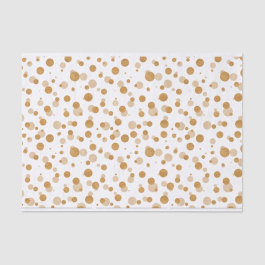 Metallic Gold Stippen Kerstmis Tissuepapier (Voorkant)