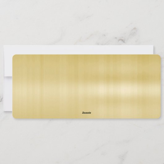 Metallic Gold Stippen Mint Cheers New Years Vakant Feestdagenkaart (Achterkant)