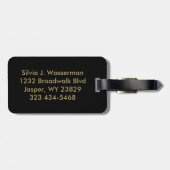 Metallic Gold Stripes | DIY-tekst Bagagelabel (Achterkant horizontaal)