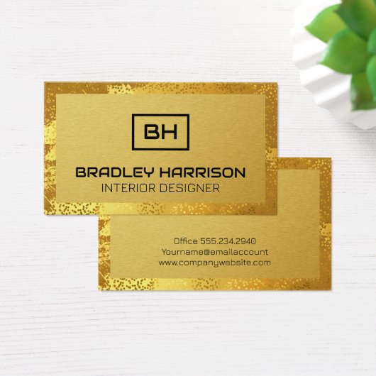 Metallic Gold Style Visitekaartje (Bureau)