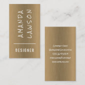 Metallic Gold Texture Visitekaartje (Voorkant / Achterkant)