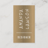 Metallic Gold Texture Visitekaartje (Voorkant)