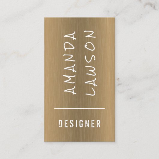 Metallic Gold Texture Visitekaartje (Voorkant)