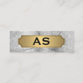 Metallic Gold Trim Cracked Background Mini Visitekaartje (Voorkant)