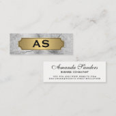 Metallic Gold Trim Cracked Background Mini Visitekaartje (Voorkant / Achterkant)