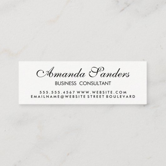 Metallic Gold Trim Cracked Background Mini Visitekaartje (Achterkant)