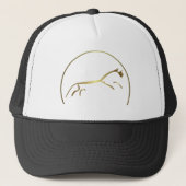Metallic Gold Uffington-paard Trucker Pet (Voorkant)