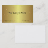 Metallic Gold Visitekaartje met sterren (Voorkant / Achterkant)