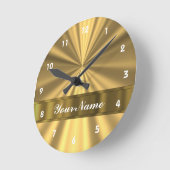 Metallic Gold-vormend Ronde Klok (Hoek)