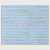 Metallic Gold Wave Blue onder het Zee thema Cadeaupapier (Vlak)