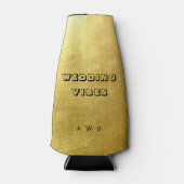 Metallic Gold Wedding Vibes Flesjeskoeler (Voorkant)