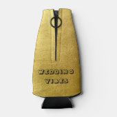 Metallic Gold Wedding Vibes Flesjeskoeler (Achterkant)