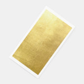 Metallic Gold White Border Wedding Servet (Hoek)