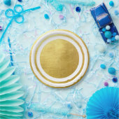 Metallic Gold White Generic Wedding Papieren Bordje (Feest)