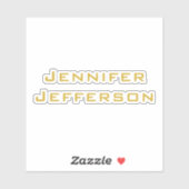 Metallic Gold & White Professional Modern Elegant Sticker (Vel)