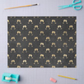 Metallic Gold Wine Glasses op zwarte lospagina Tissuepapier (Craft)