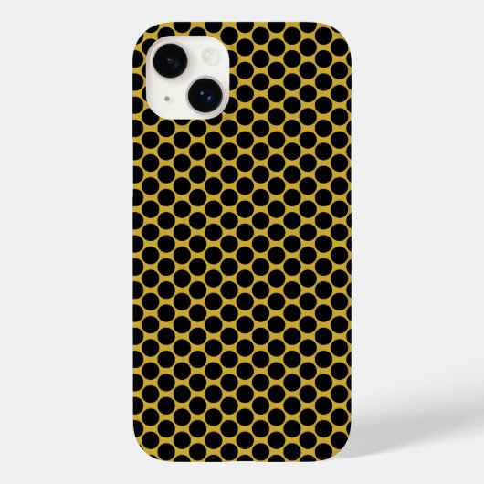 Metallic Gold with Black Dot Style Case-Mate iPhone Case (Achterkant)