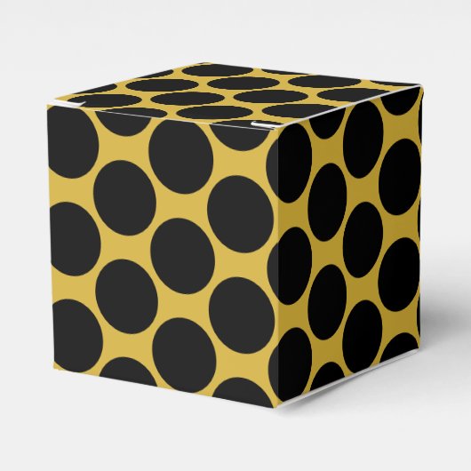 Metallic Gold with Black Dot Style Classic Bedankdoosjes (Voorkant Zijde)