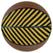 Metallic Gold with Bold Black Stripe Pattern Basketbal (Voorkant)