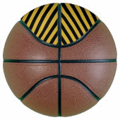 Metallic Gold with Bold Black Stripe Pattern Basketbal (Rechts)