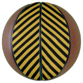 Metallic Gold with Bold Black Stripe Pattern Basketbal (Verticaal)