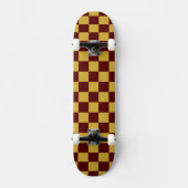 Metallic Gold with Maroon Square Style Persoonlijk Skateboard (Voorkant)