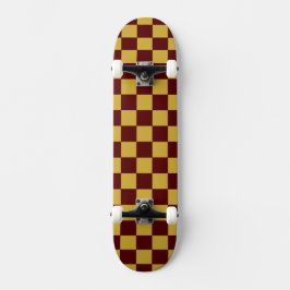 Metallic Gold with Maroon Square Style Persoonlijk Skateboard