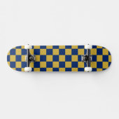 Metallic Gold with Navy Square Style Persoonlijk Skateboard (Horizontaal)