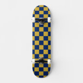 Metallic Gold with Navy Square Style Persoonlijk Skateboard (Voorkant)