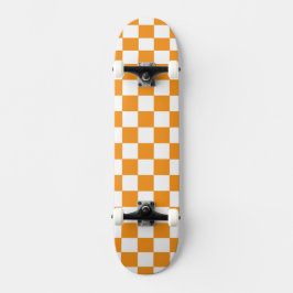 Metallic Gold with Orange Square Style Persoonlijk Skateboard