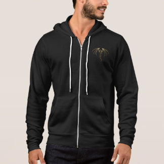 Metallic Golden Fabled Dragon Embleem Hoodie