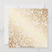 Metallic Golden White Floral Girls Night Out Kaart (Achterkant)