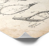 Metallic Golf-club Head Patent - Old look Poster (Hoek)