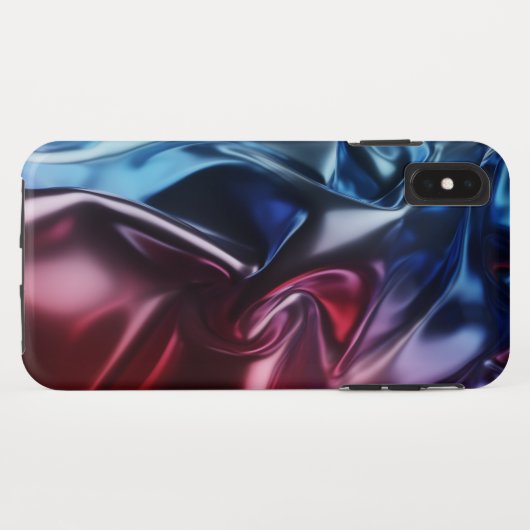 Metallic golvende doek ontwerp Case-Mate iPhone case (Achterkant (horizontaal))