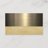 Metallic Goud Eigendom Logo | Metaal | Houtnerf Visitekaartje (Achterkant)
