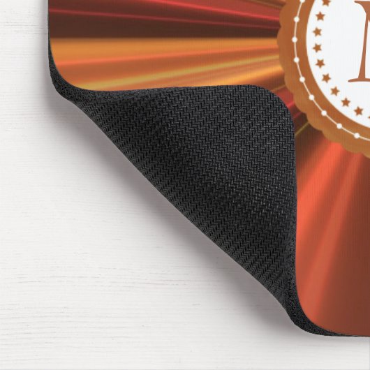 Metallic goud en rood fractal muismat (Hoek)