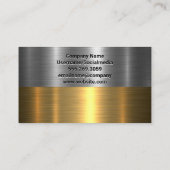Metallic | Goud en staal Visitekaartje (Achterkant)