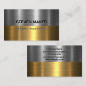 Metallic | Goud en staal Visitekaartje (Voorkant / Achterkant)