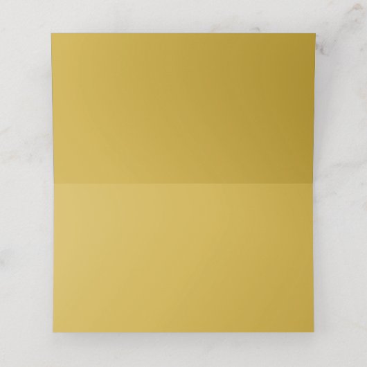 Metallic goud en wit bruiloft gevouwen plaats kaar plaatskaartje (Binnenkant ongevouwen)