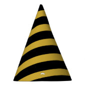 Metallic goud en zwart gestreept stijlvol feesthoedjes (Rechts)