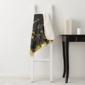 Metallic goud en zwart- Vrolijk Kerstfeest Sherpa Deken (In situ)