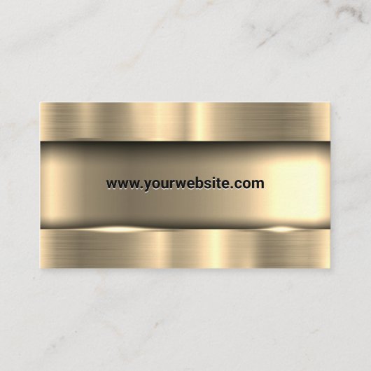 Metallic Goud | Financiën Koersgrafiek Logo Visitekaartje (Achterkant)