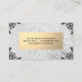 Metallic goud / gespikkelde /  accenten visitekaartje (Achterkant)